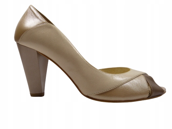 Béžové sandály s elegantní koženkou Kotyl 39