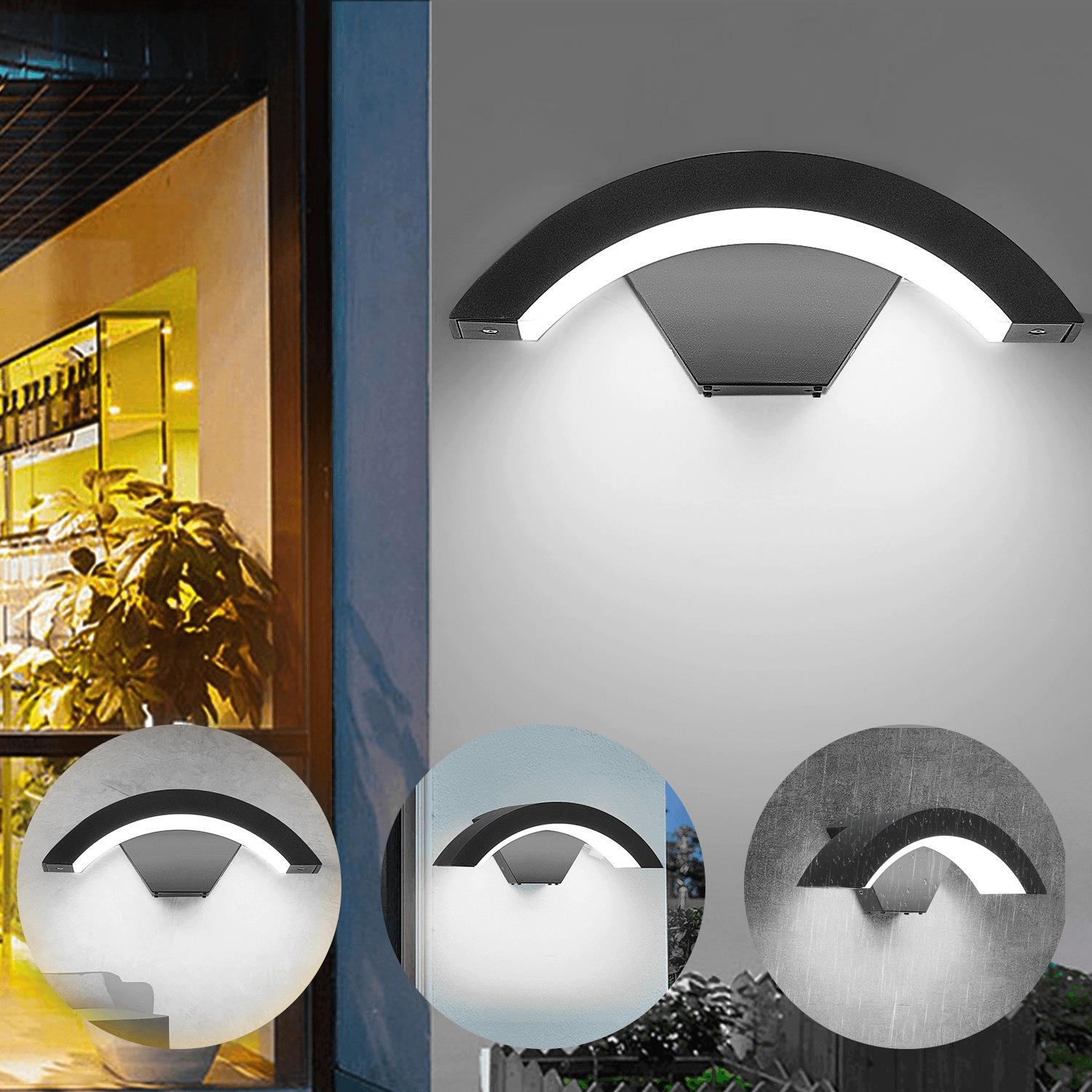 Led nástěnné svítidlo 18W, venkovní osvětlení, nástěnná lampa, voděodolné, IP65