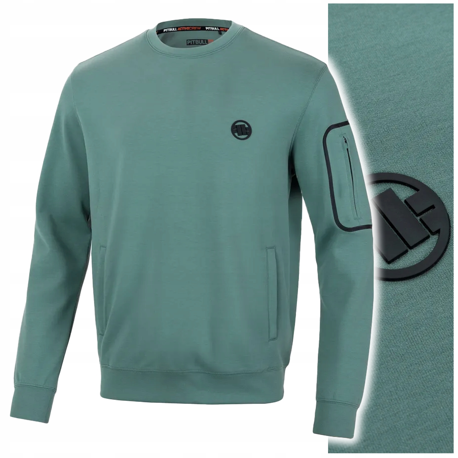 Pánská mikina klasická sportovní mikina Pit Bull Explorer mátová vel. S