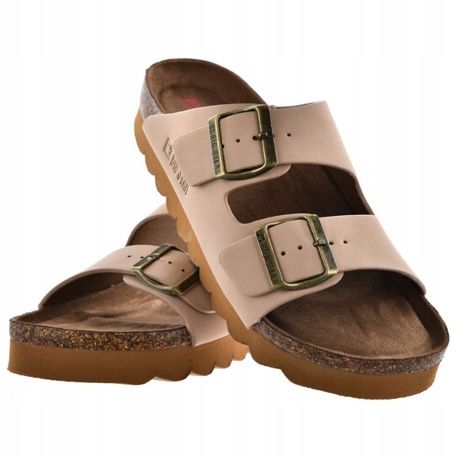 KLAPKI DAMSKIE BIG STAR ELEGANCKIE WYGODNE Z KLAMRAMI Model LL274478