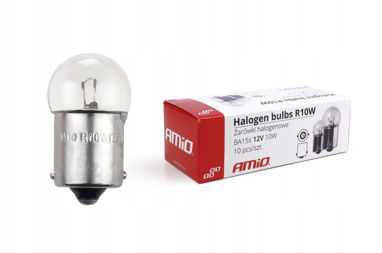 AMiO ŻARÓWKA R10W 12V 10W BA15S POSTOJÓWKA 10 szt Producent Amio