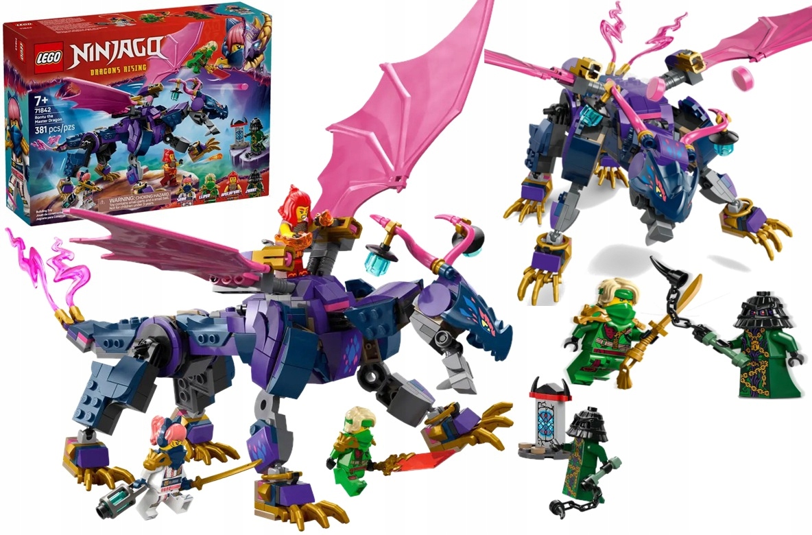 381 dílků stavebnice Lego Ninjago Dračí mistr Rontu 71842