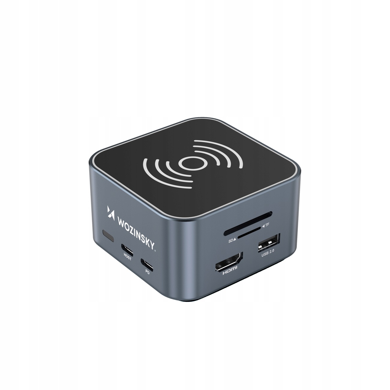 12v1 Hub s bezdrátovou nabíječkou Usb-a Usb-c Hdmi RJ45 Sd Tf mini jack