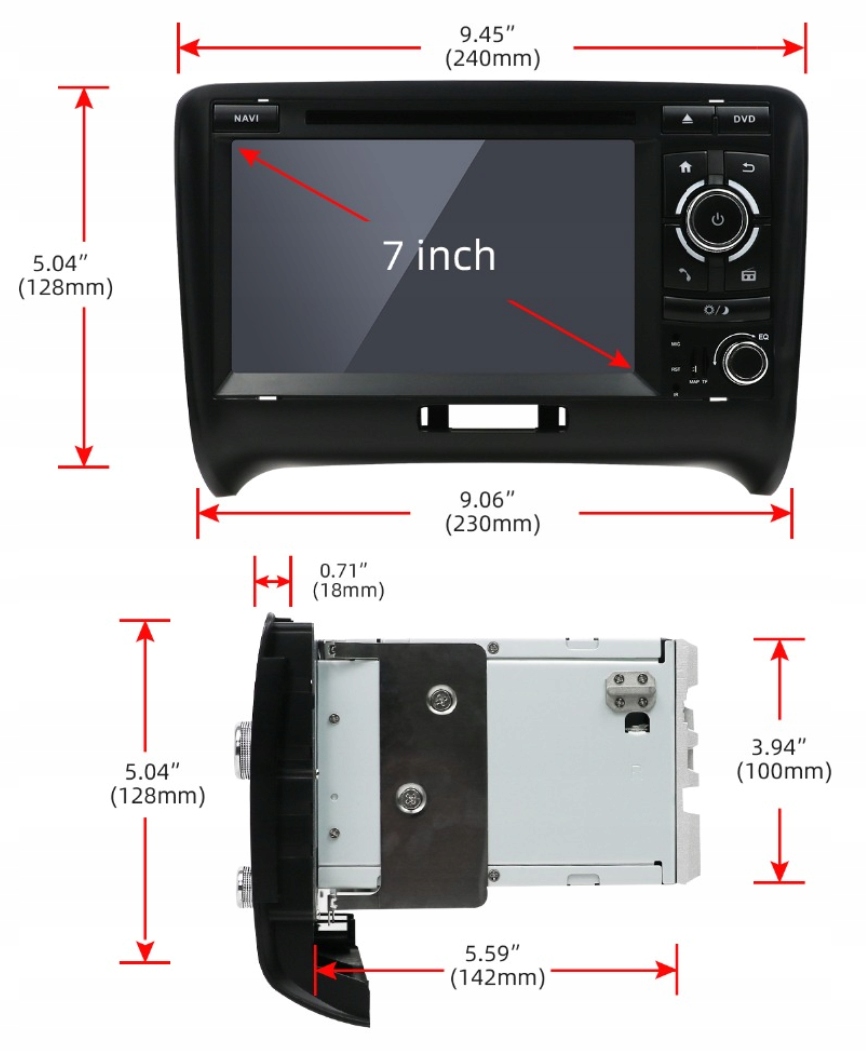 RADIO ANDROID AUDI TT MK2 8J 2006-2012 DSP! Model NAWIGACJA STACJA MULTIMEDIALNA