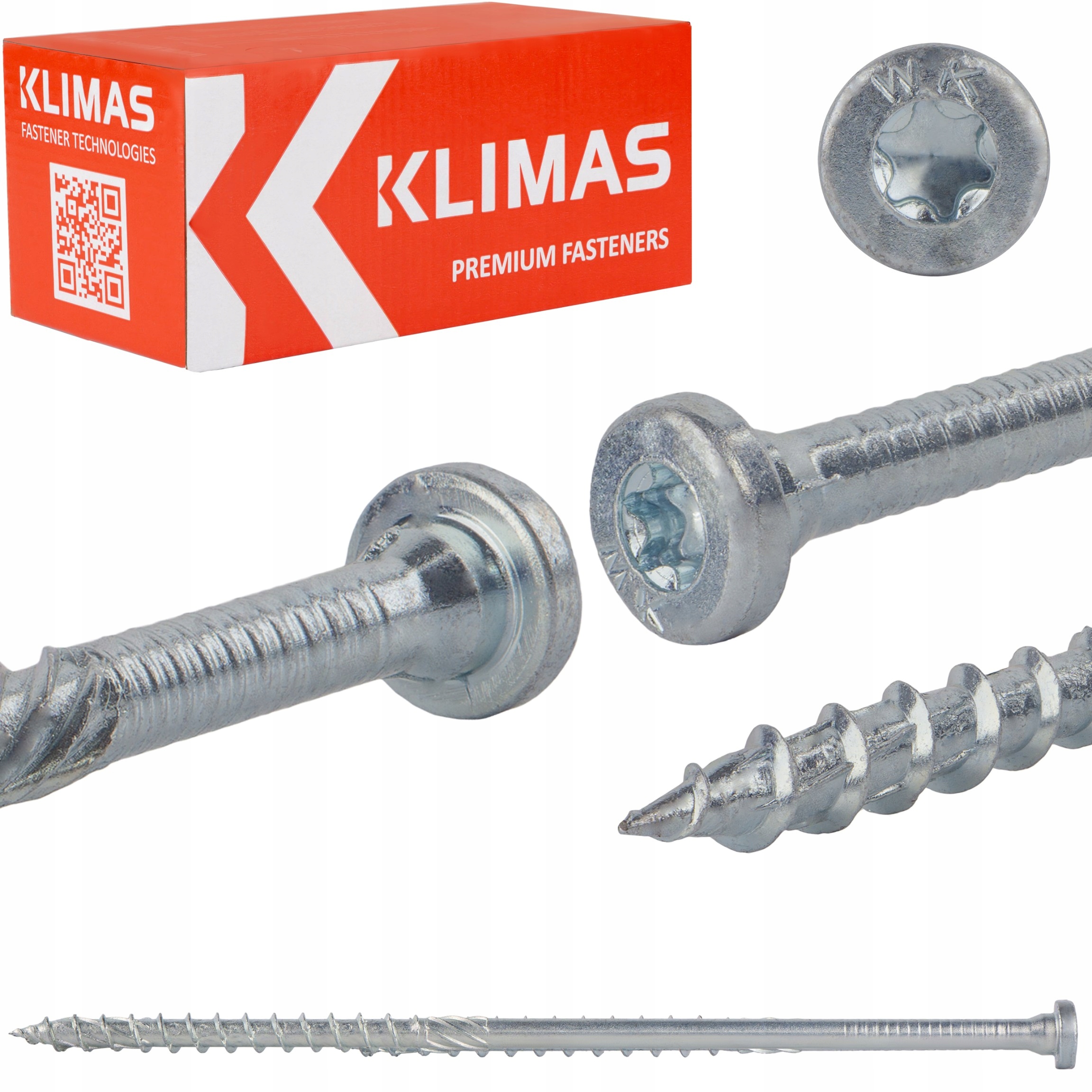 Šrouby pro tesařské spojky 8x200 mm 50 ks Torx Klimas Wkcr