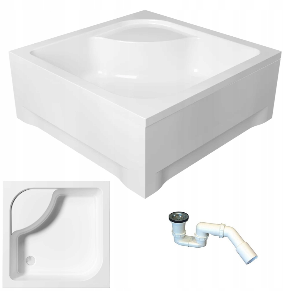 čtverec sprchová vanička Tenor 80x80 kryt sifon