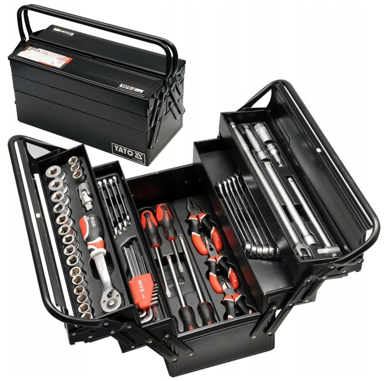 Yato Sada Boxov S Nástrojmi 62 ks Nástrčné Kľúče Kliešte Nadstavce