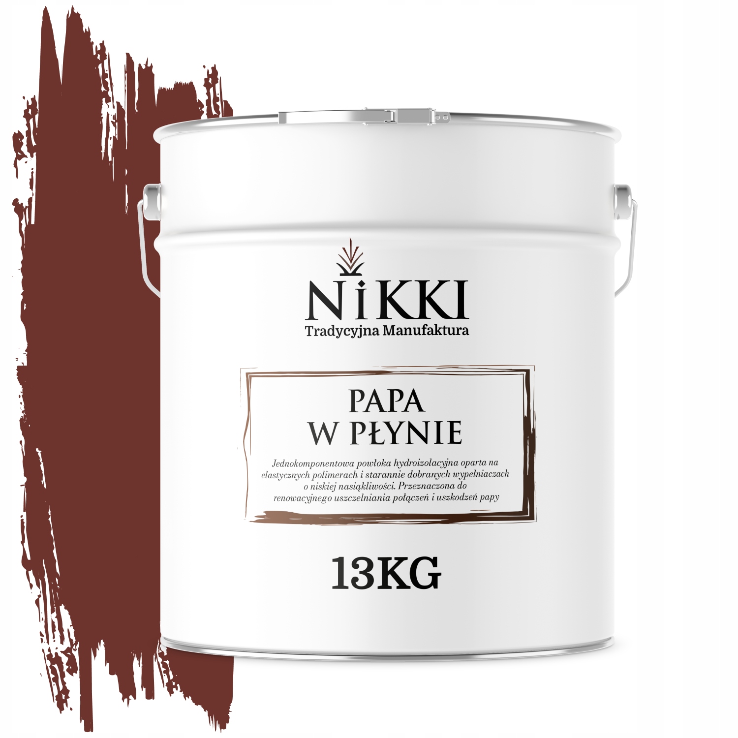 Tekutá Papa 13 Kg, Mrazuvzdorný Tesniaci Materiál, Vodeodolná Farba, Čerešňová Farba