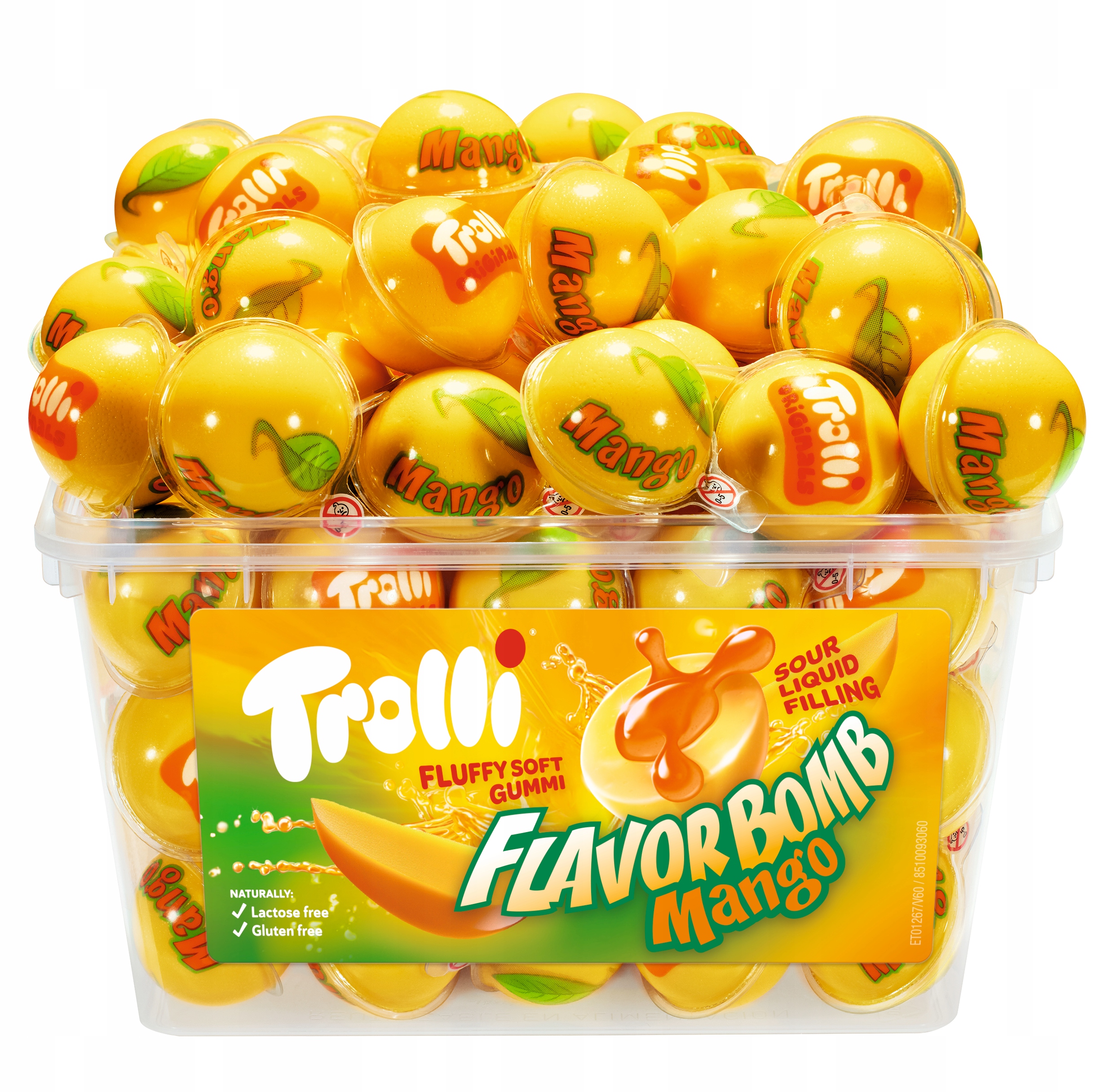 Levně rolli Flavor Bomb Mango Mangové Želé Bonbony 60 ks 1128 g