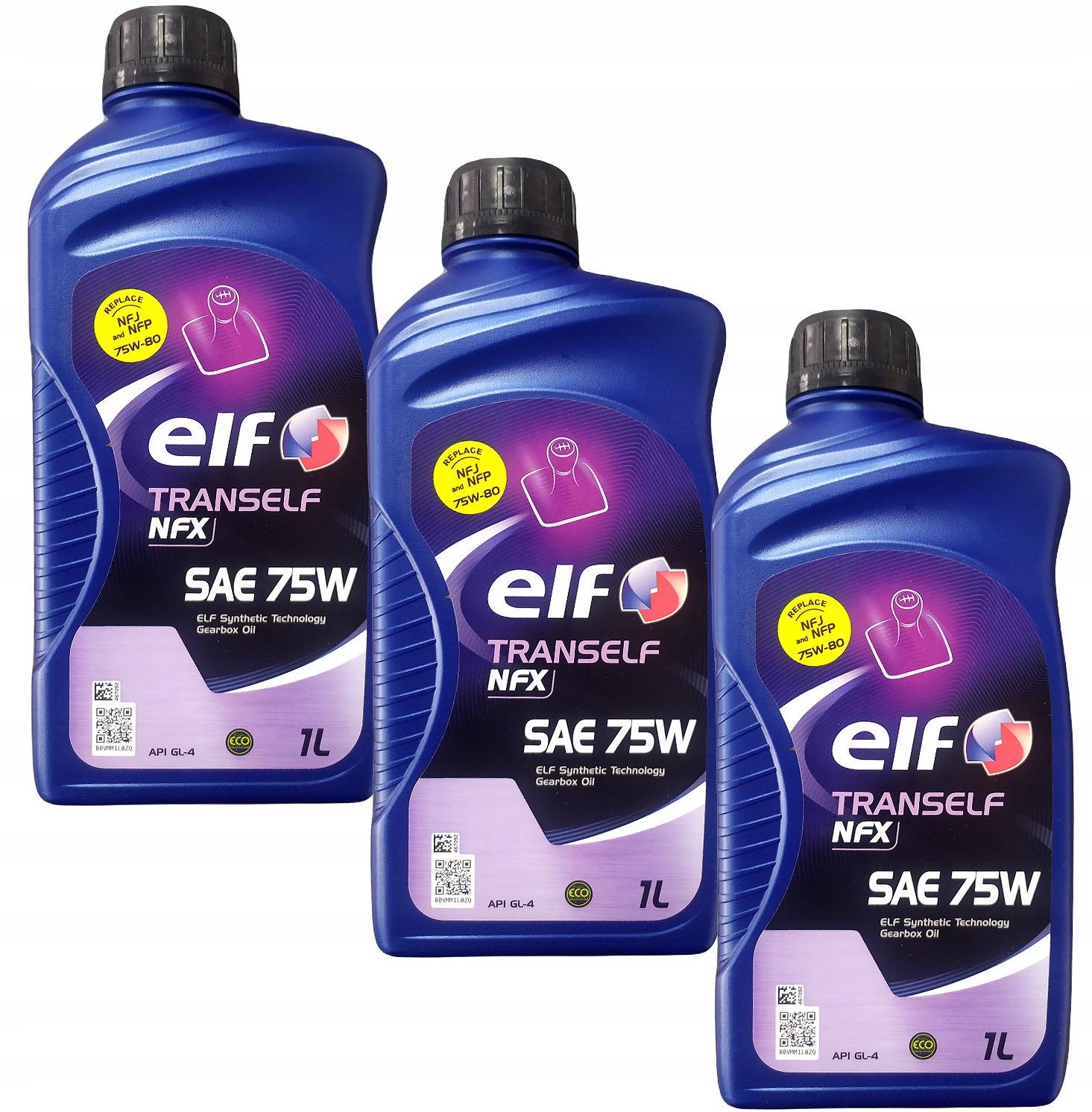 3x Elf Tranself Nfx 75W Olej Przekładniowy 1L