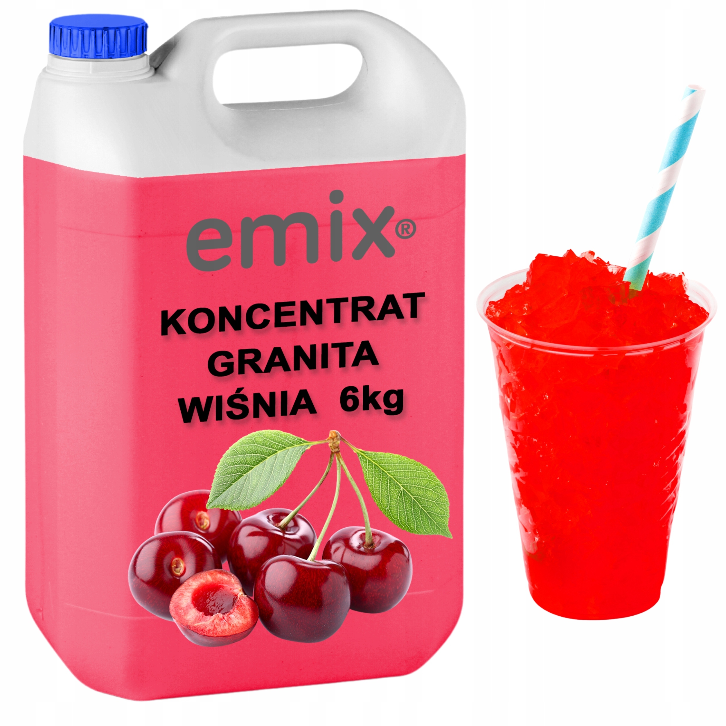 Syrop 5L Koncentrat Do Granity Wiśnia 1:7 6kg Slush Emix