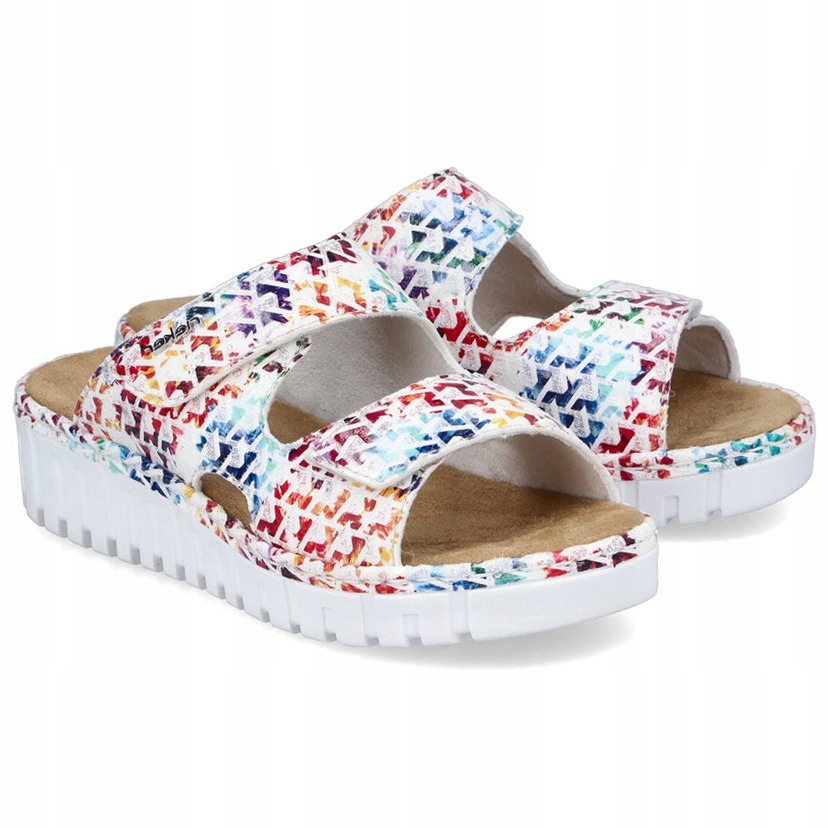 Nazouváky pantofle Rieker V1392-90 Multi německé barevné VEL.37