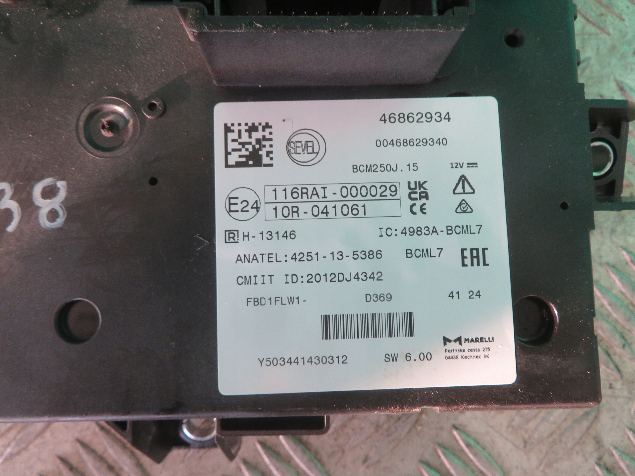 control unit module BSI JUMPER BOXER DUCATO 22R 46862934