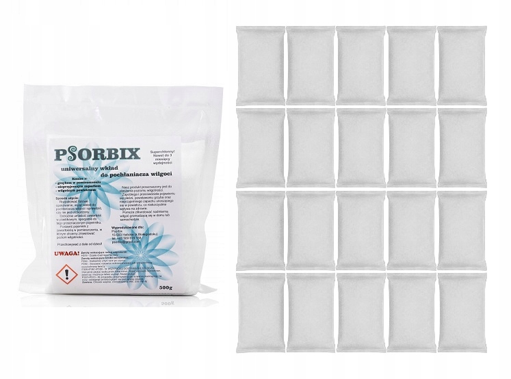 

Wkład do pochłaniacza wilgoci 500g x 20 szt