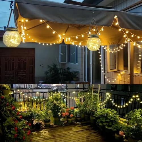 LED Lampki Zewnętrzne Bateria 5M 50 LED Wodoodporne Dekoracja — miniatura 4