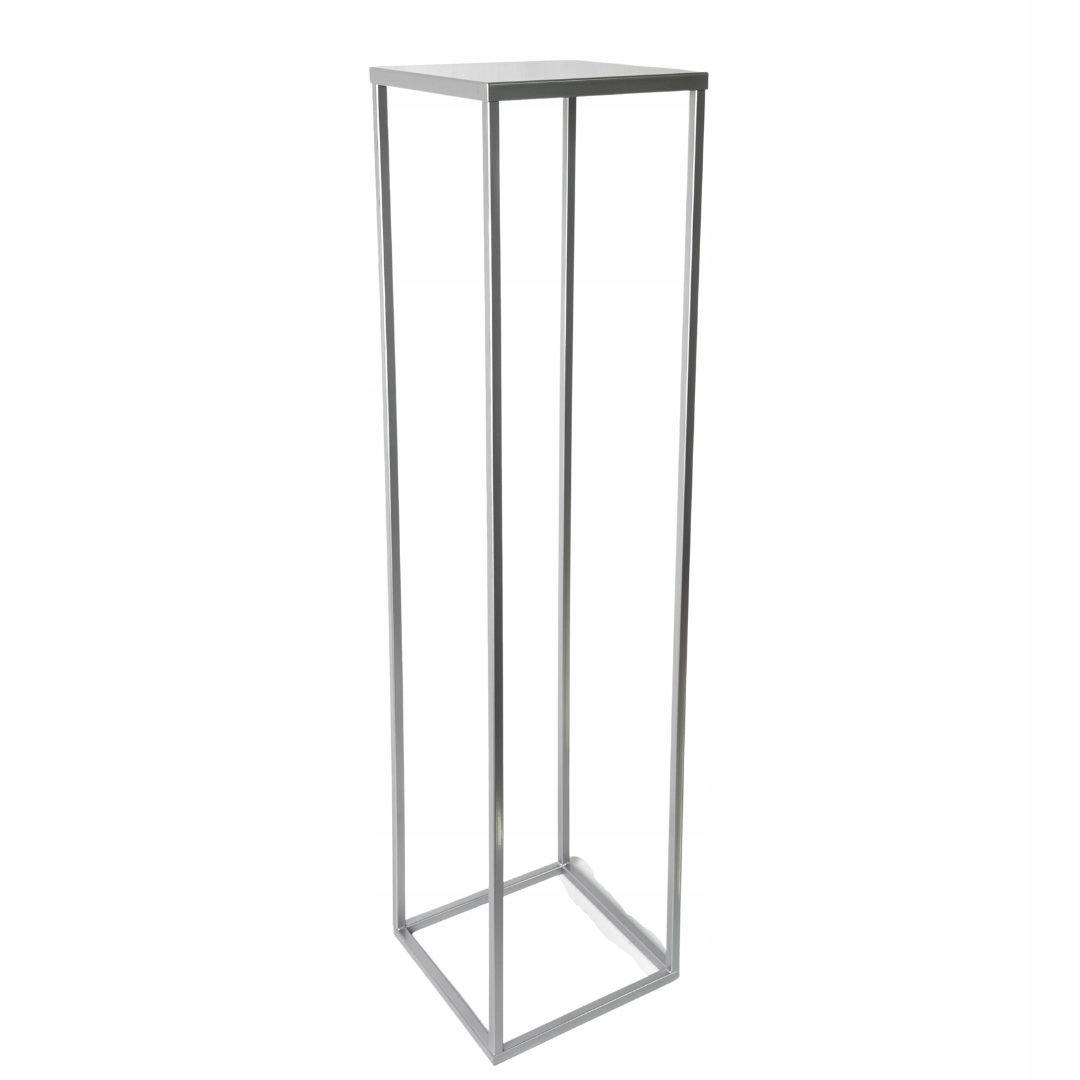 SIMPLE-12 Držák Na Květináč 100 cm kovový, stříbrný, 1-úrovňový