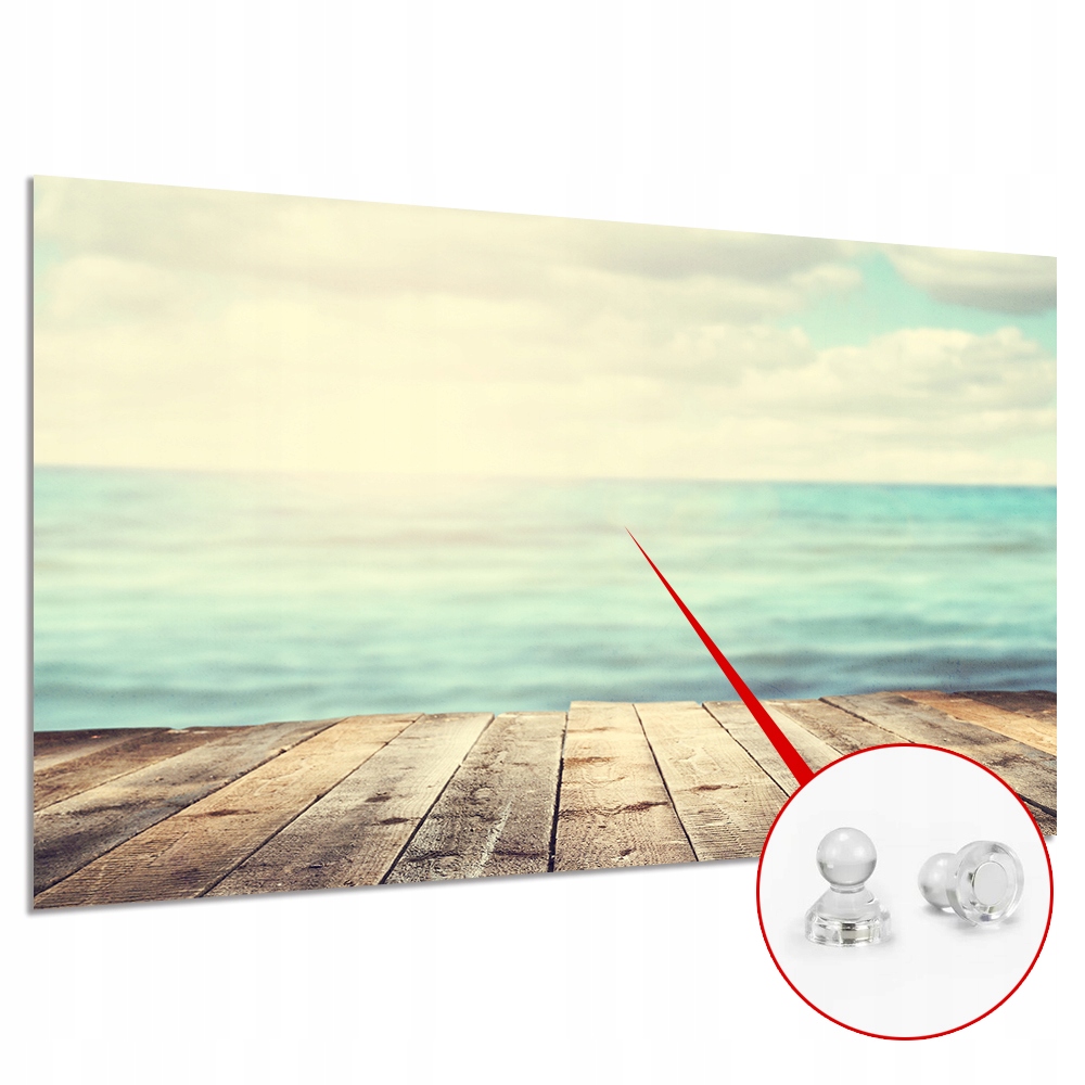 Tablica na Magnesy Z Podróży nr 6 magnetyczna metalowa 96x63cm magnesy