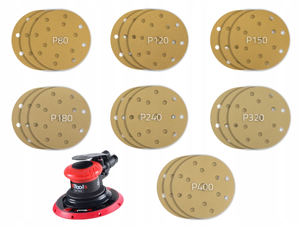 Пневматический шлифовальный станок ход AS 2,5 мм + 21 шт.