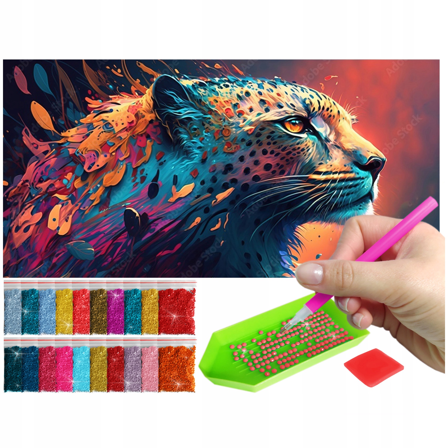 Výšivka Diamond Painting 5D B.duží 40x80cm