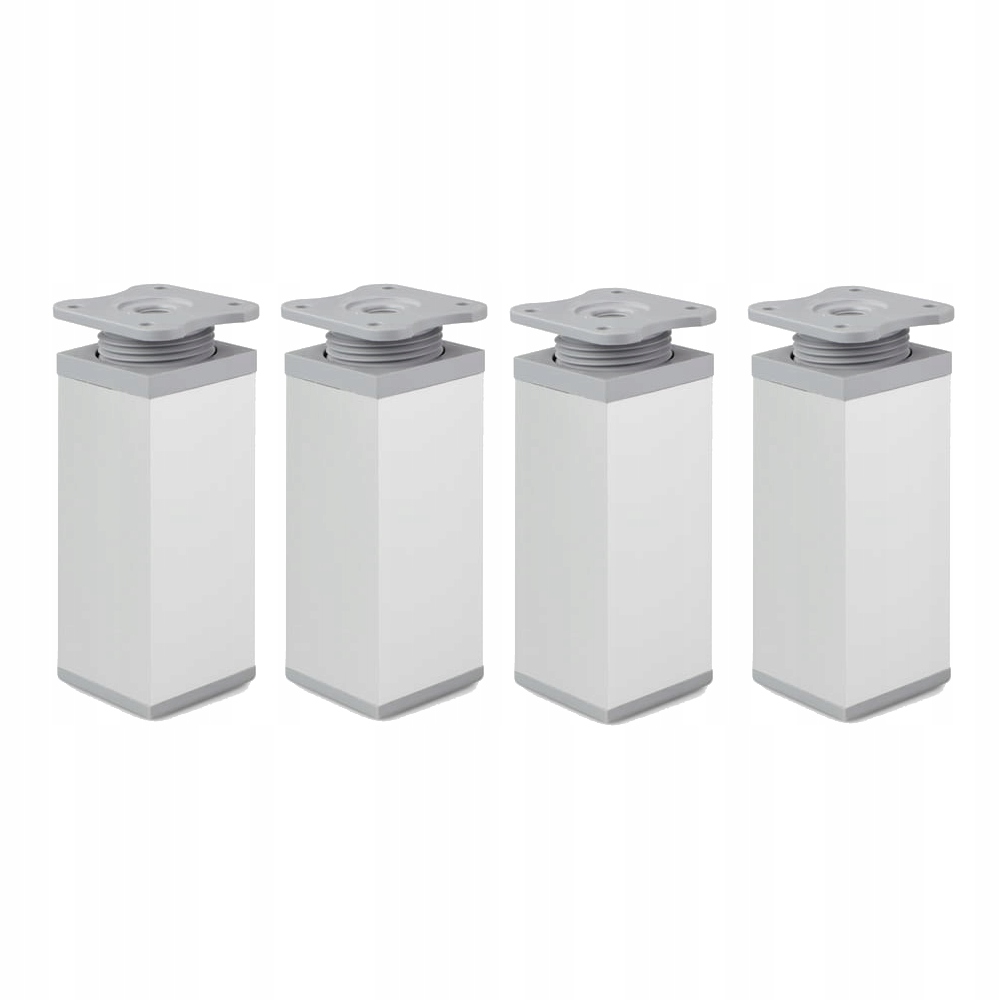 

Nóżki meblowe kwadratowe H-10 cm srebrne 4x