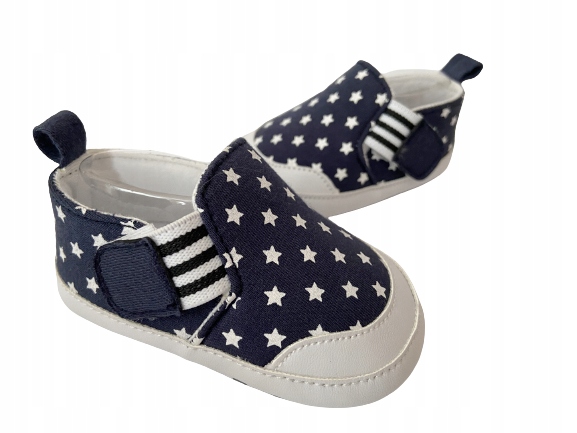 BUTY DLA NIEMOWLĄT BUCIKI NIEMOWLĘCE NIECHODKI PAPUCIE KAPCIE roz. 18 0-6mc Długość wkładki wew. 11 cm