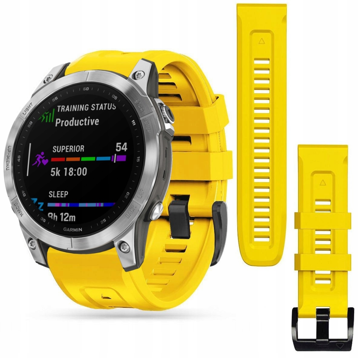 

Pasek Silikonowy Sportowy do Garmin epix 2, Żółty