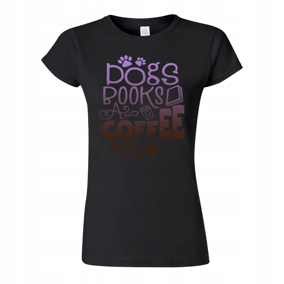 

Koszulka Damska Dogs Books And Coffee XXL