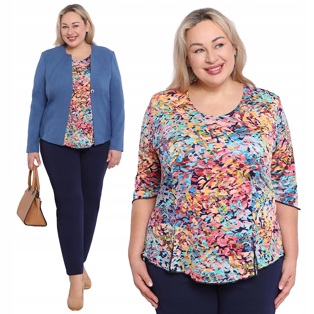 Košile s barevnými vzory 48/50