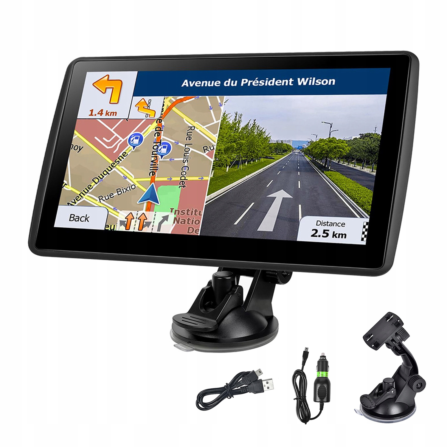 Nawigacja samochodowa Gps dla Ciężarówek Truck 7 Cali Ekran 8GB