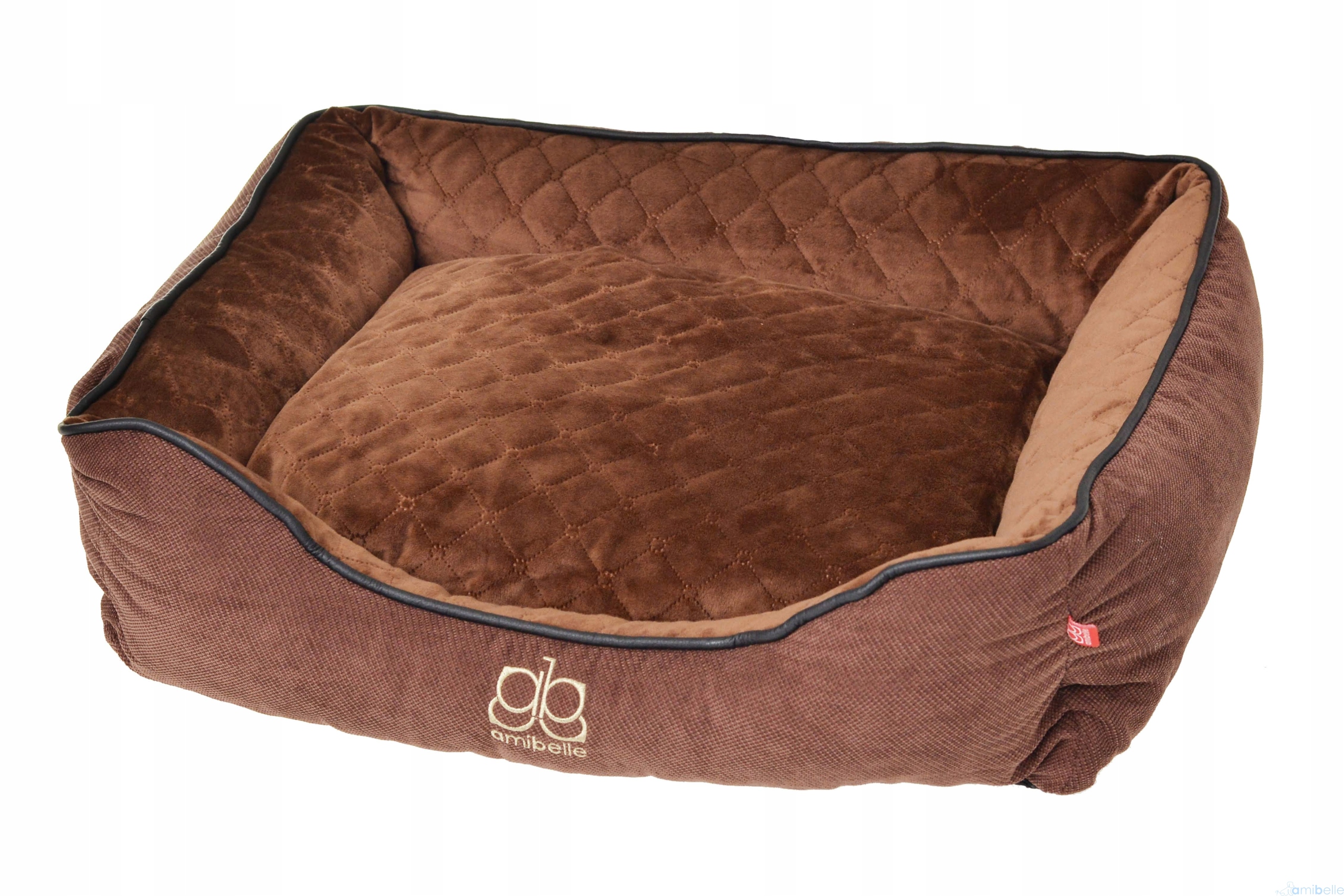 Levně Pelíšek Pro Psa Pohovka Velvet Premium Thermo Velvet Hnědá L