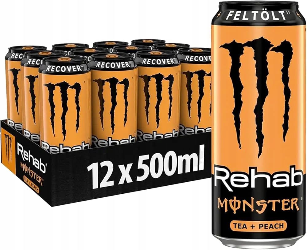 12x Monster Energy Rehab Peach 500ML Tea Limitowana Edycja Napój