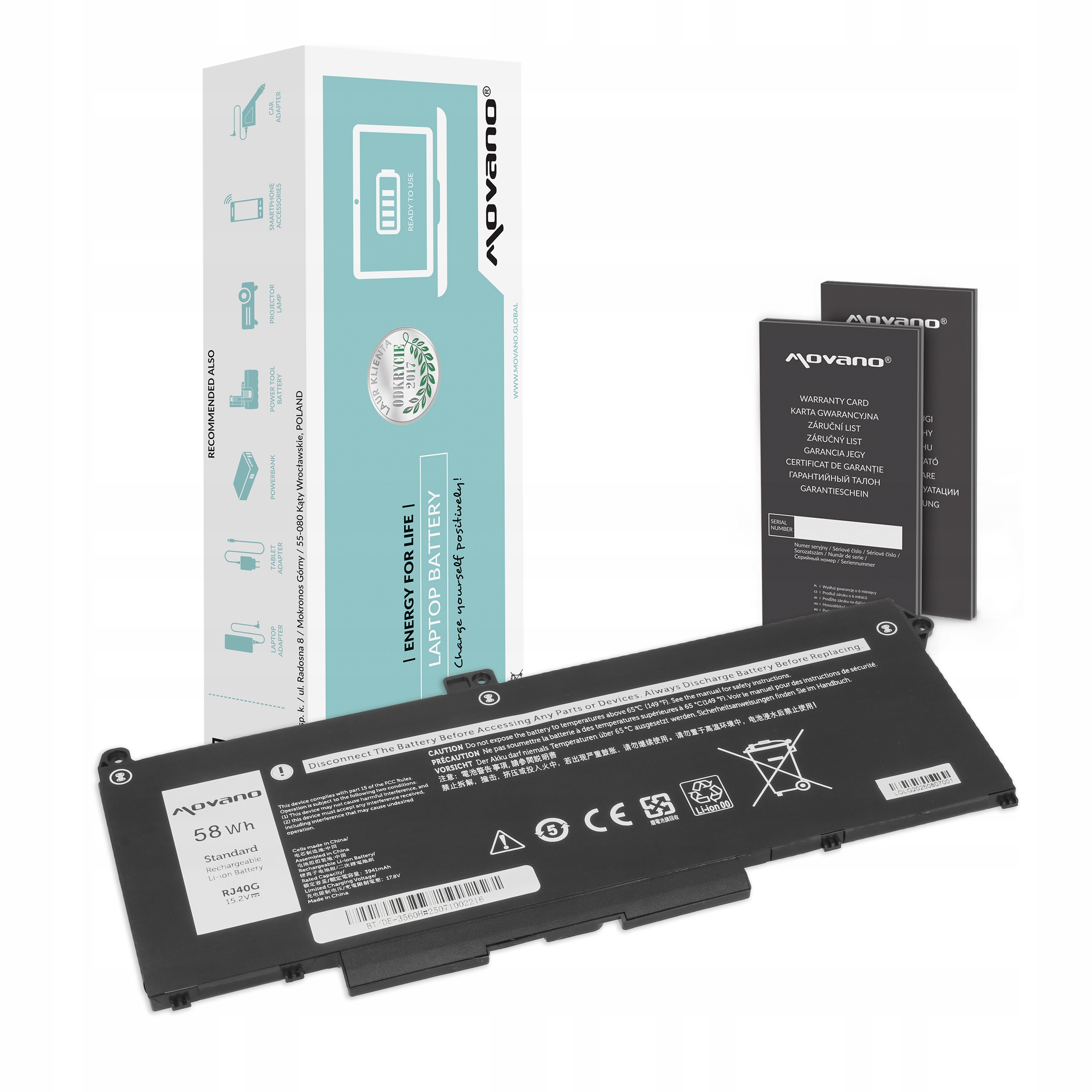 Bateria RJ40G do Dell Latitude 5420 5520 Precision 3560 (3800mAh)