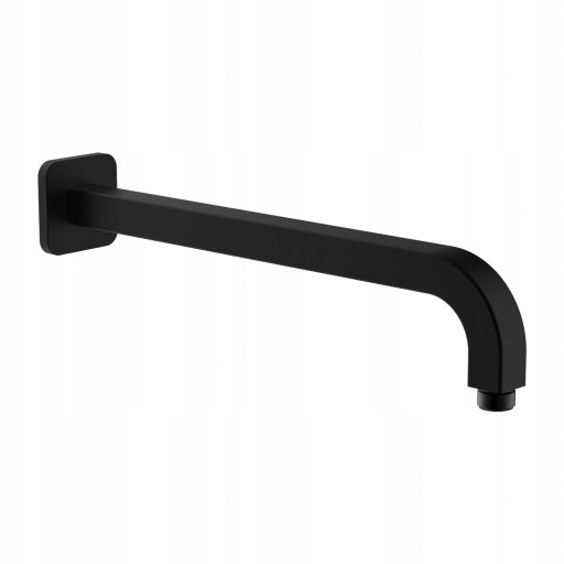 Nástenné Sprchové Rameno Štvorcové Čierne 35 CM