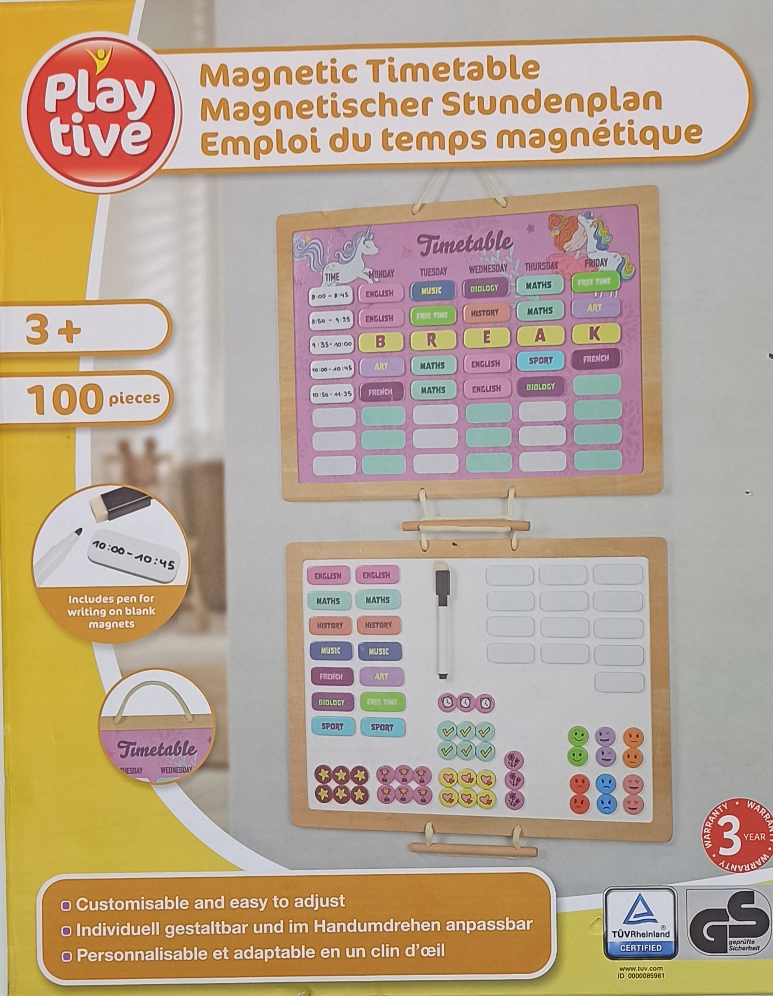 Magnetyczny drewniany plan lekcji plan działania plan dnia motywacja Kod producenta 45