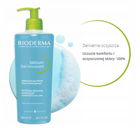 

Żele do twarzy Bioderma Sebium gel moussant 500 ml