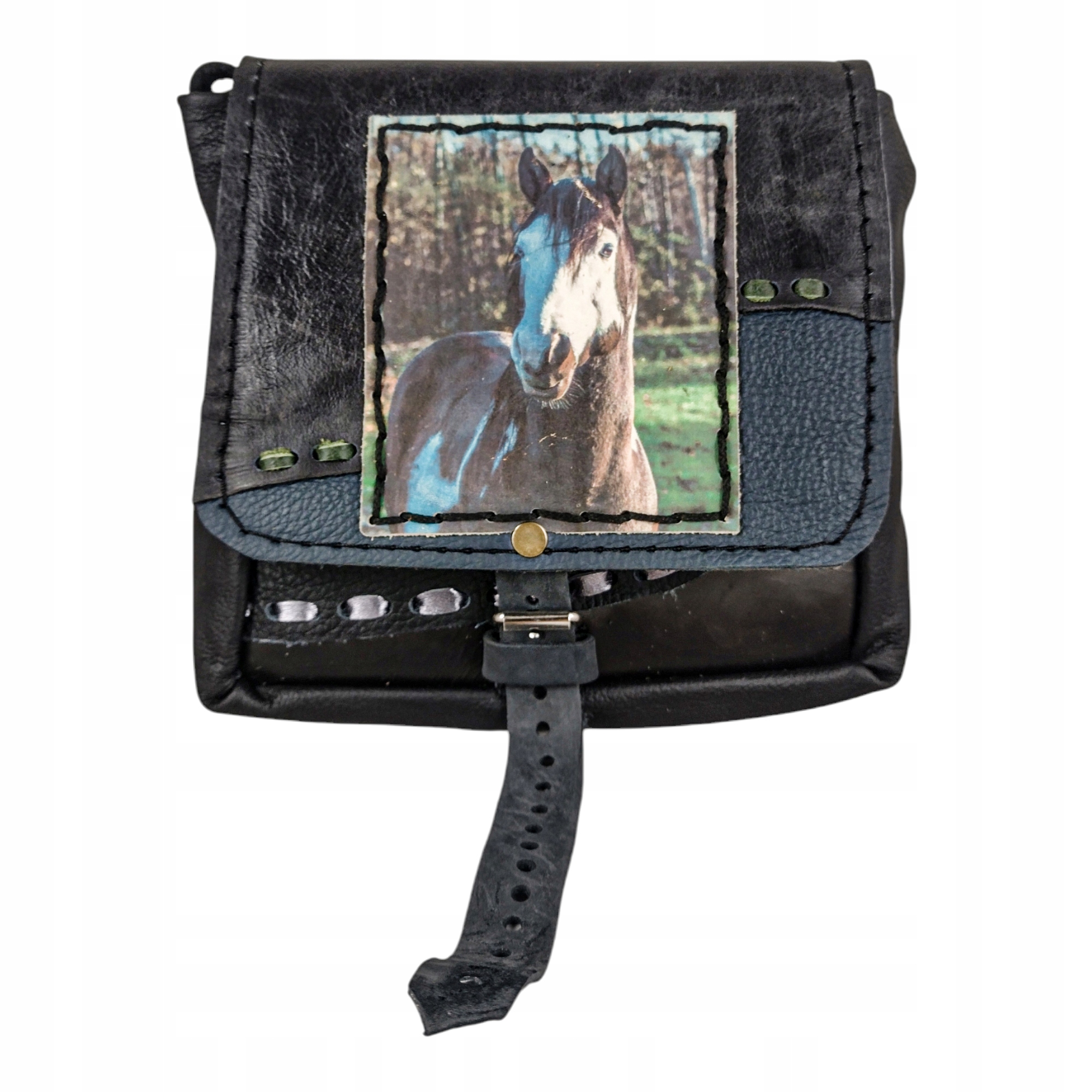 Tm Kabelka Malá Kožená Ruční Práce Kůň Na Louce