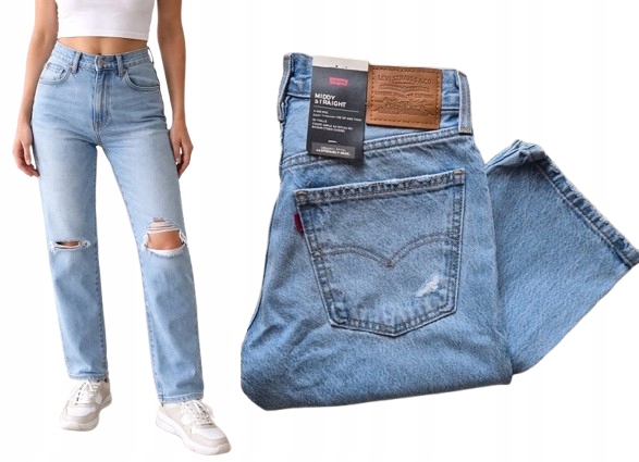 dámské džínové kalhoty Levi's Middy Straight W25 L31 25x31 Xs Premium