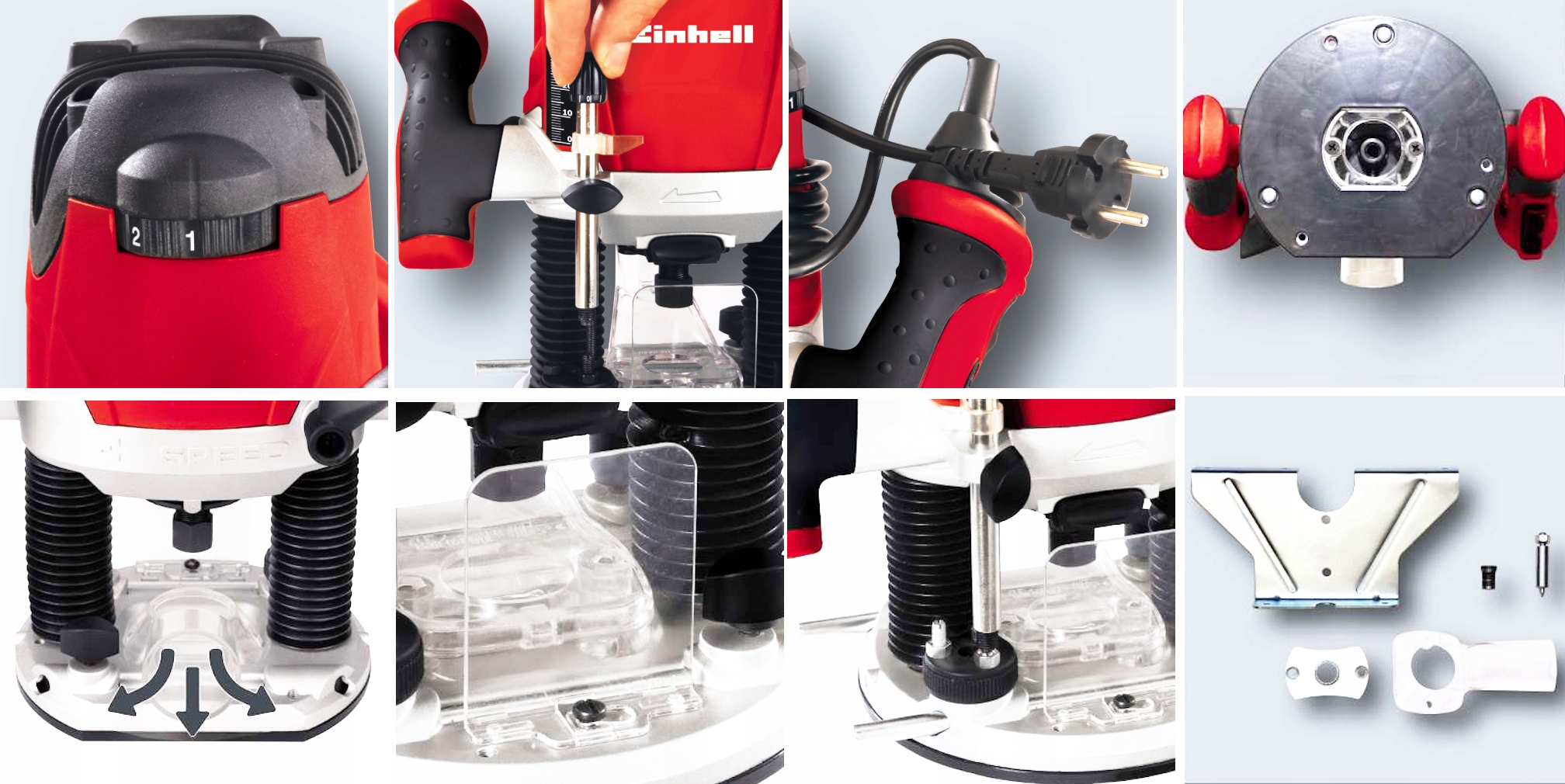 FREZARKA GÓRNOWRZECIONOWA DREWNA Z ZESTAWEM FREZÓW Długość przewodu zasilającego 3 m