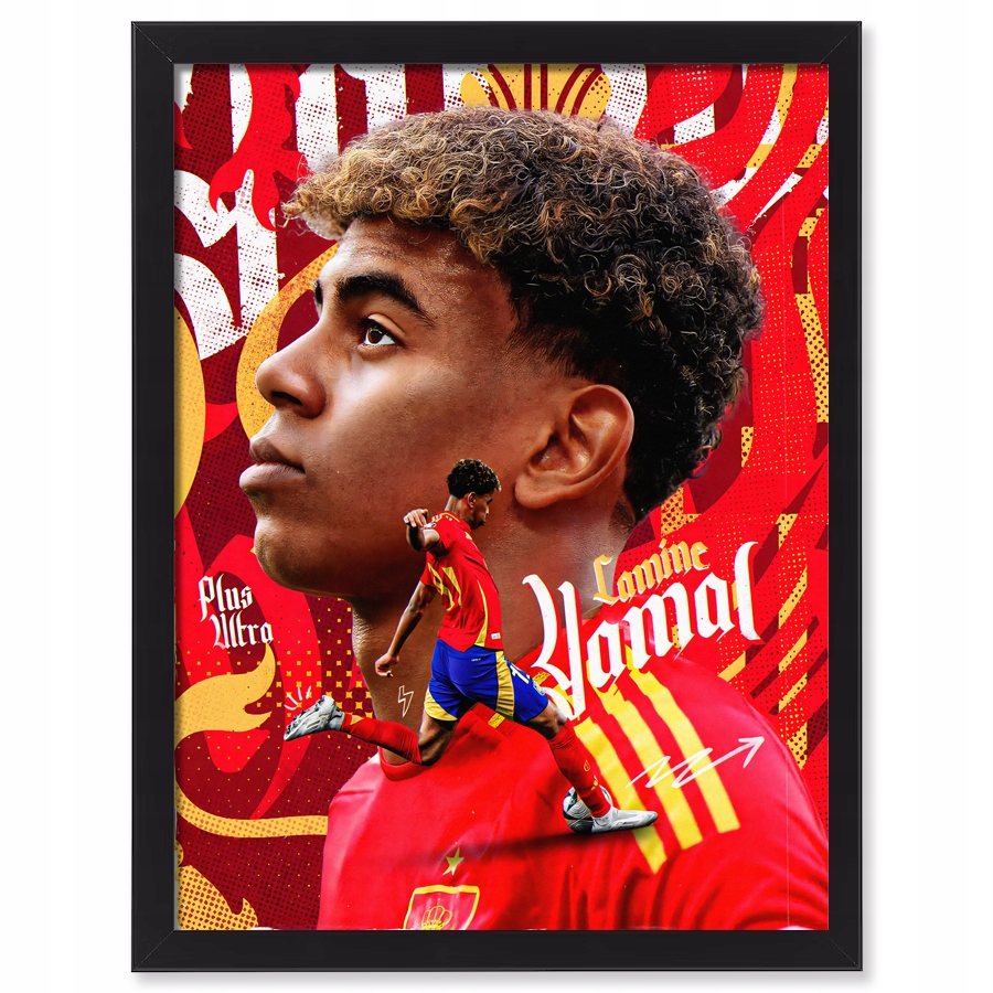 Lamine Yamal obraz na zeď v rámečku Španělsko Fc Barcelona 70x50 cm