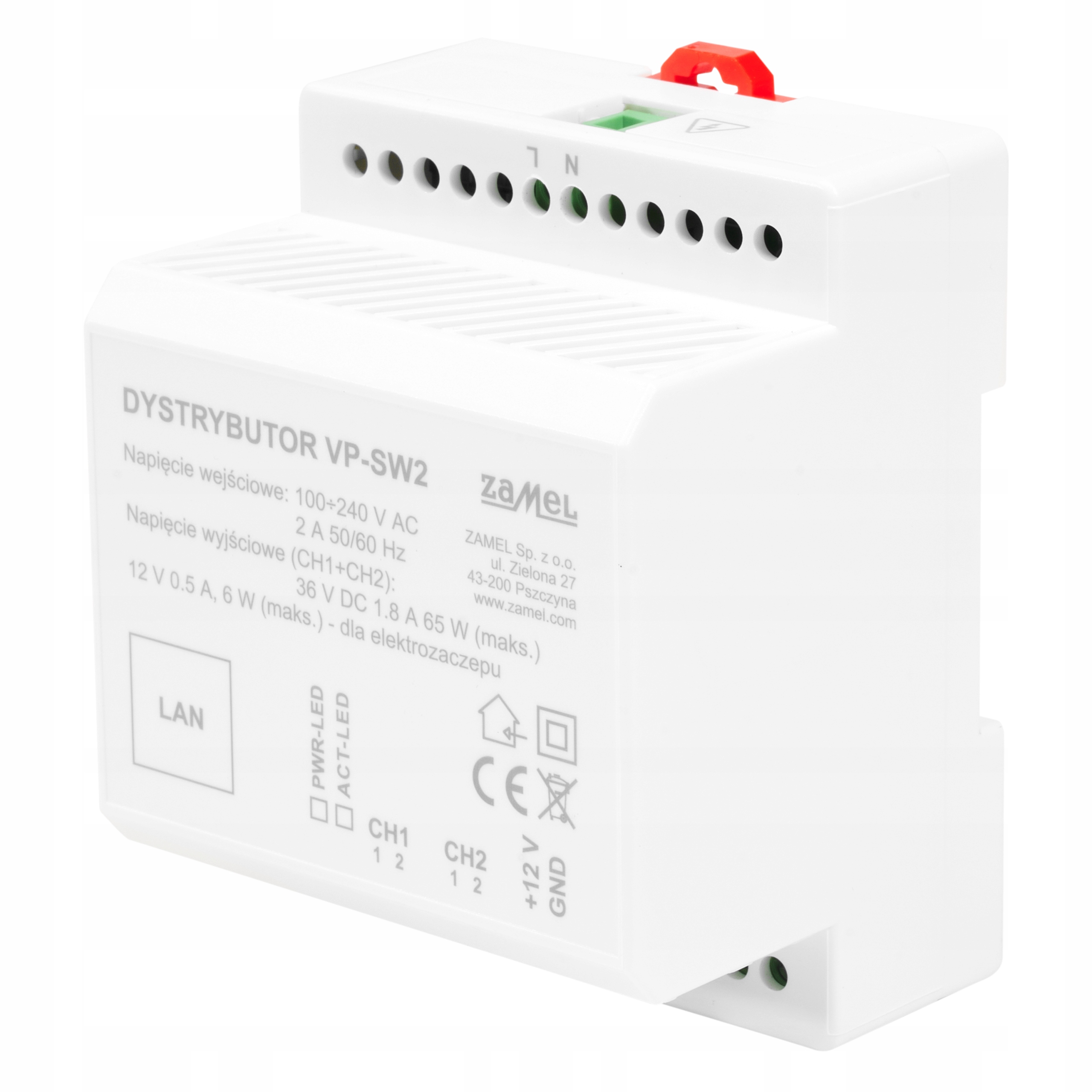 2-KANÁLOVÝ Distribútor Pre Interkomový Systém – Séria 200 VP-SW2 Eth Lan