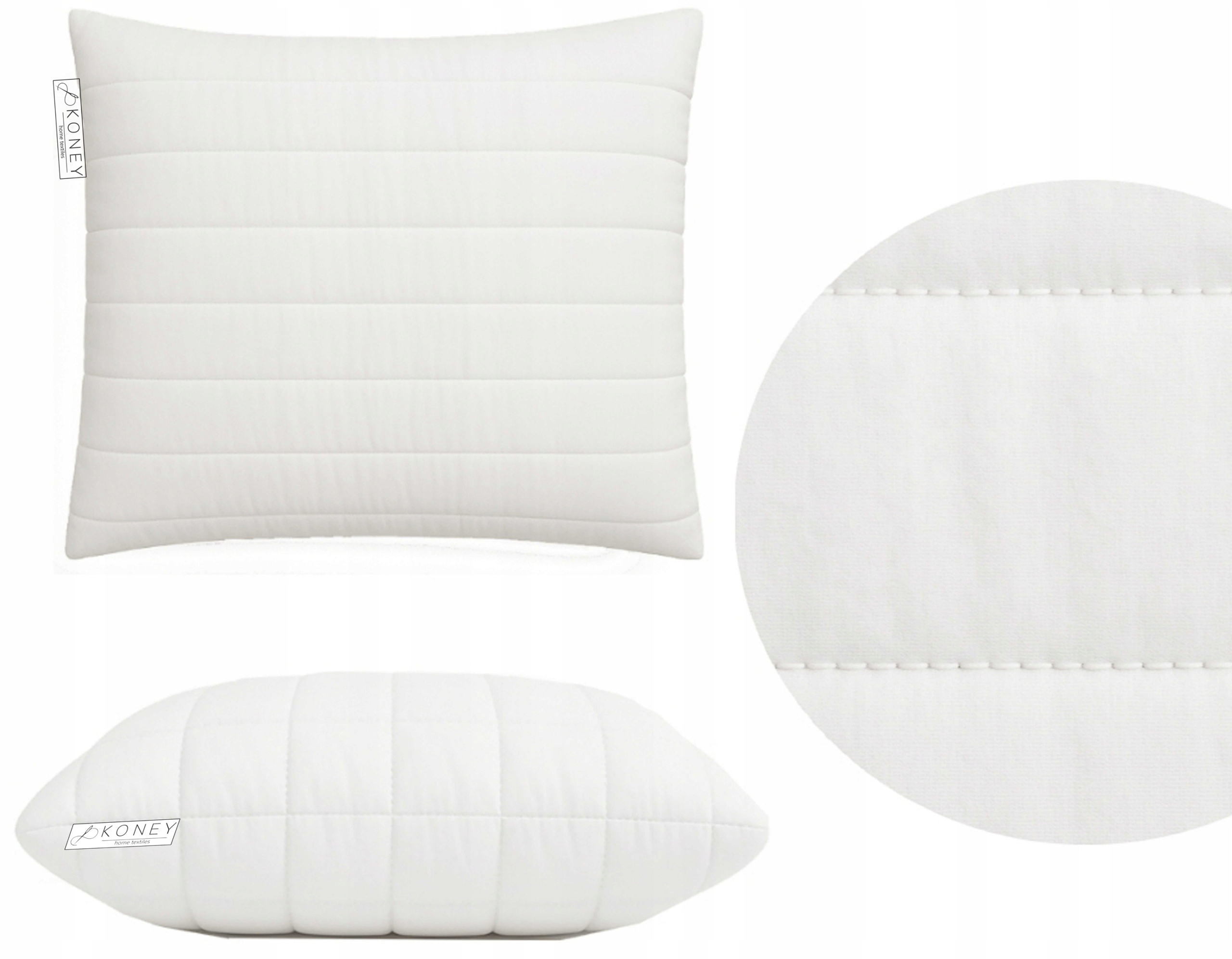 PODUSZKA PIKOWANA 70X80 cm ANTYALERGICZNA POLSKA ZERO WASTE EKO