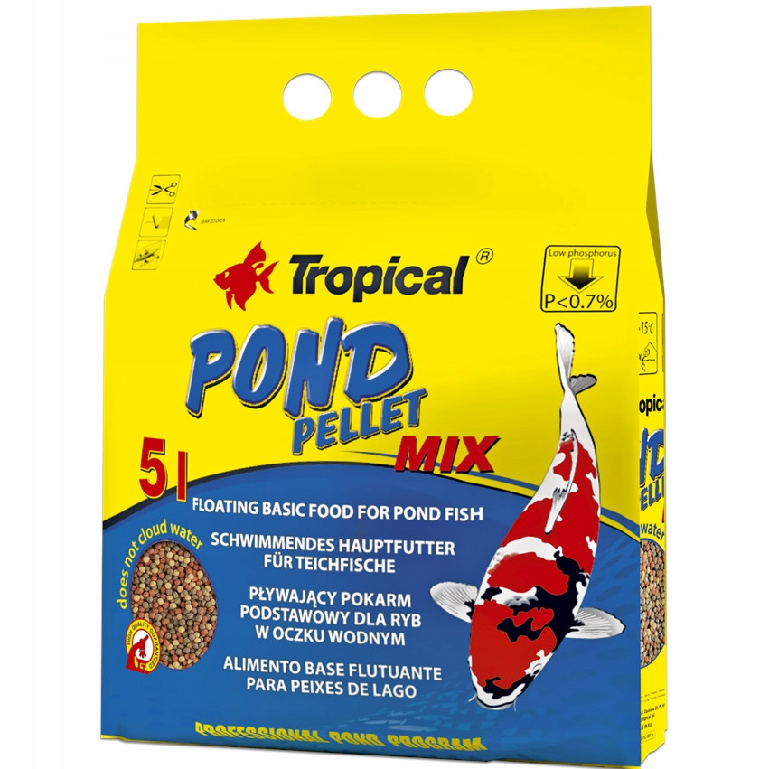 

Tropical Pond Pellet Mix 5L Pokarm dla ryb worek