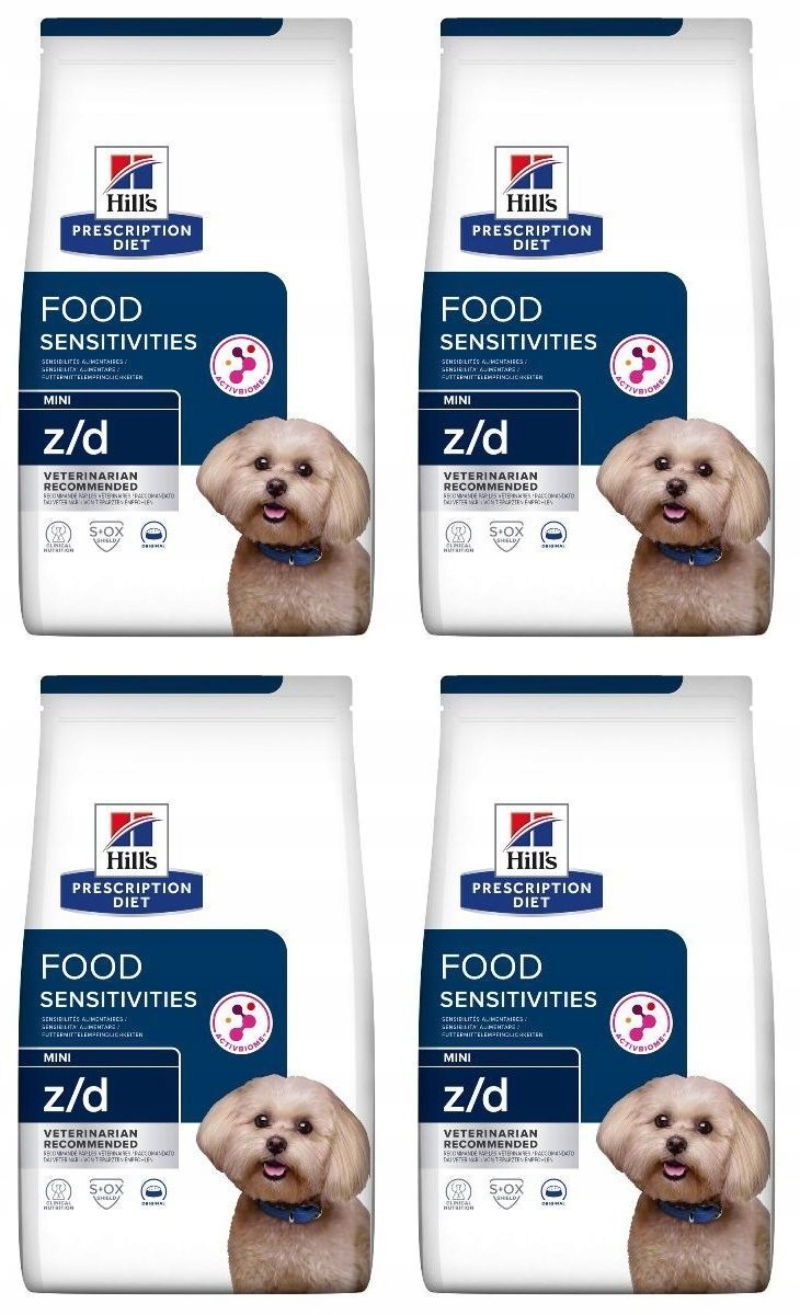 Levně Hill's Z/d Dog Food Sensitivities Mini Sada 4 x 1 kg