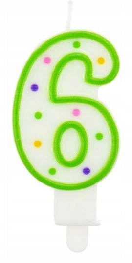 

Świeczka Urodzinowa Cyfra 6 Godan