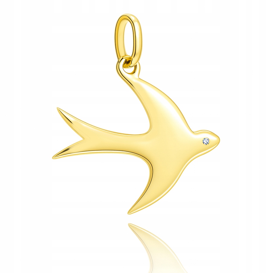 Zlatý přívěsek Vlaštovka S Briliantem Au585 14K
