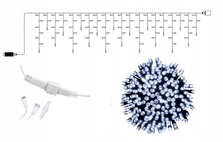 SOPLE 500 LED KURTYNA ŚWIĄTECZNA BIAŁE ZIMNE IP44