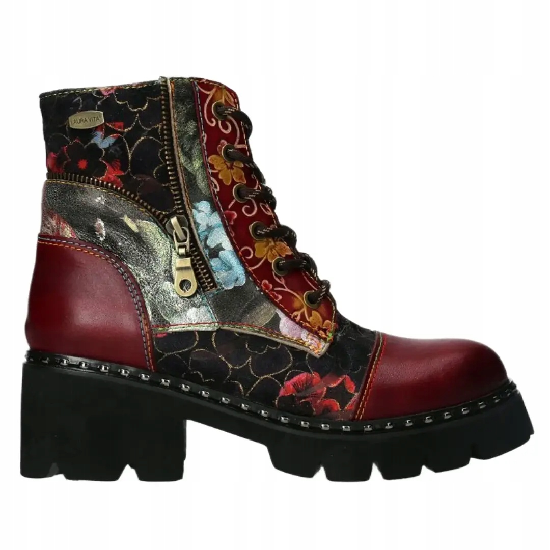 Dámské kotníkové boty Laura Vita Kleo 11 wine 38, Bordo