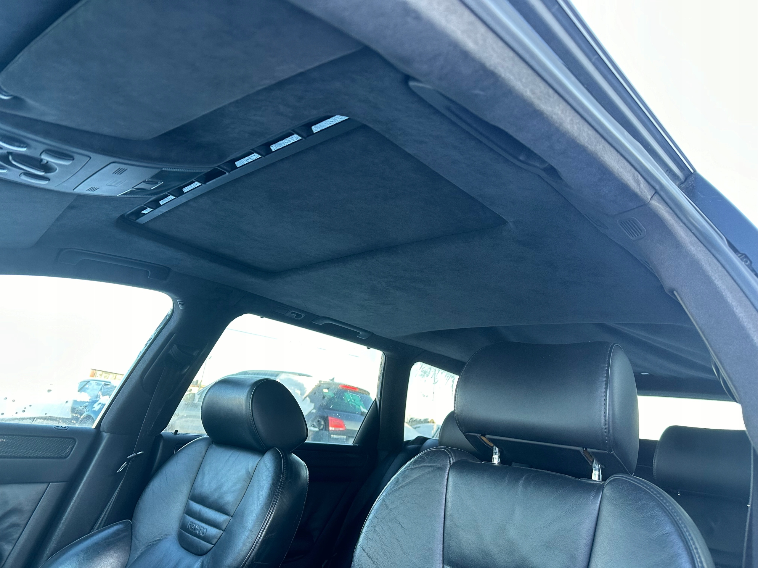 PODSUFITKA SŁUPKI LAMPKI CZARNA ALCANTARA AUDI A6 S6 C5 KOMPLET LUBELSKIE