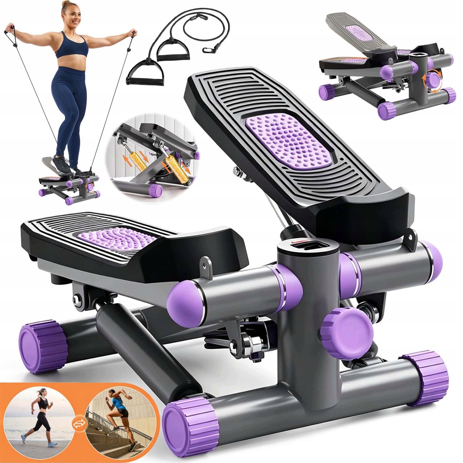 Fitness Stepper 2V1 Pro Cvičení, Schody S Počítadlem Kroků, Spalování Tuků