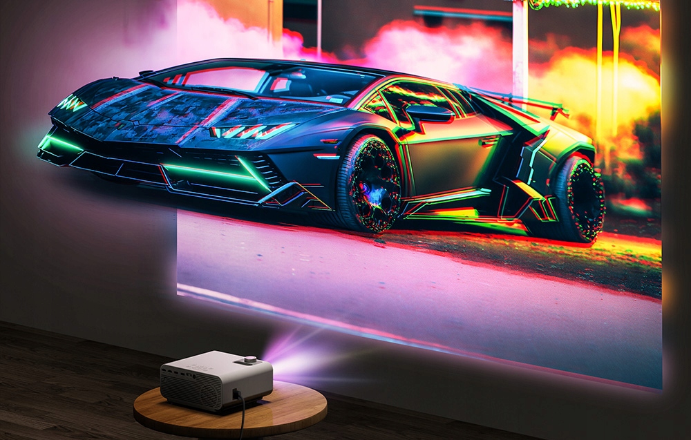 BLITZWOLF RZUTNIK PROJEKTOR LED 1920 X 1080 HDMI USB AV 9000 LM Z PILOTEM Kontrast (x:1) 1000